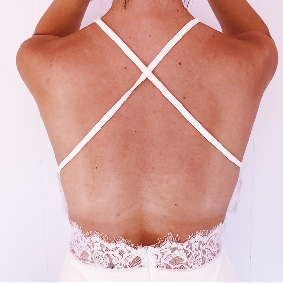 White lace trim midi dress - Picture 5 of 8